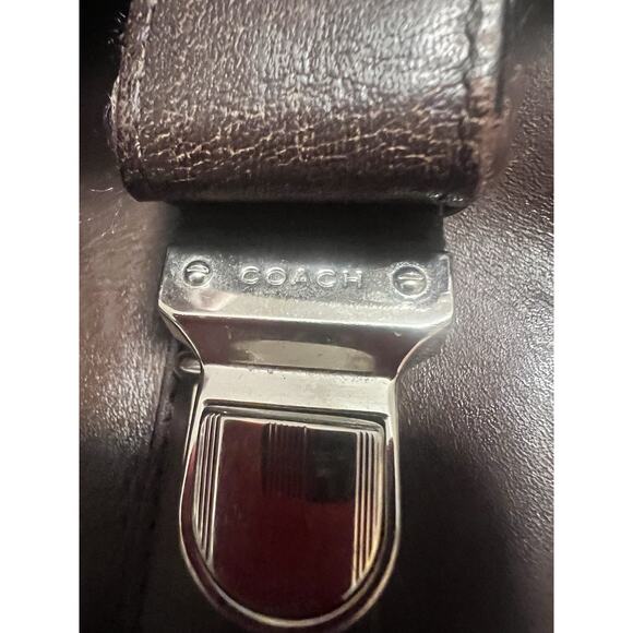 AUTHENTIC COACH LEXINGTON BROWN LEATHER BUSINESS FLAP BRIEFCASE #70666 EUC - Picture 14 of 16